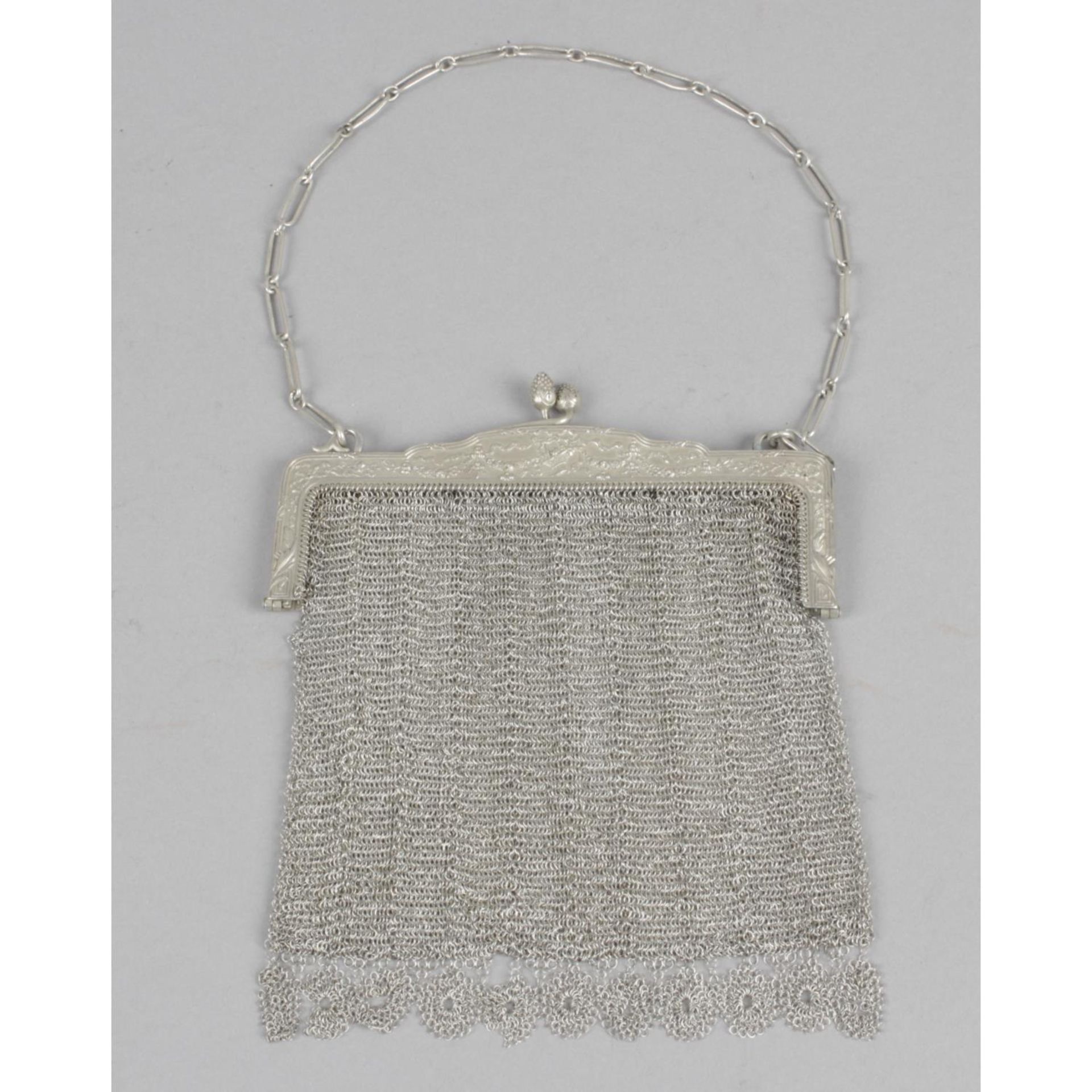 A 1920's silver mesh bag, - Image 3 of 3