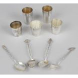 A selection of miscellaneous small and novelty silver items,