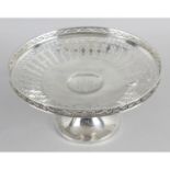 A pierced silver pedestal dish,