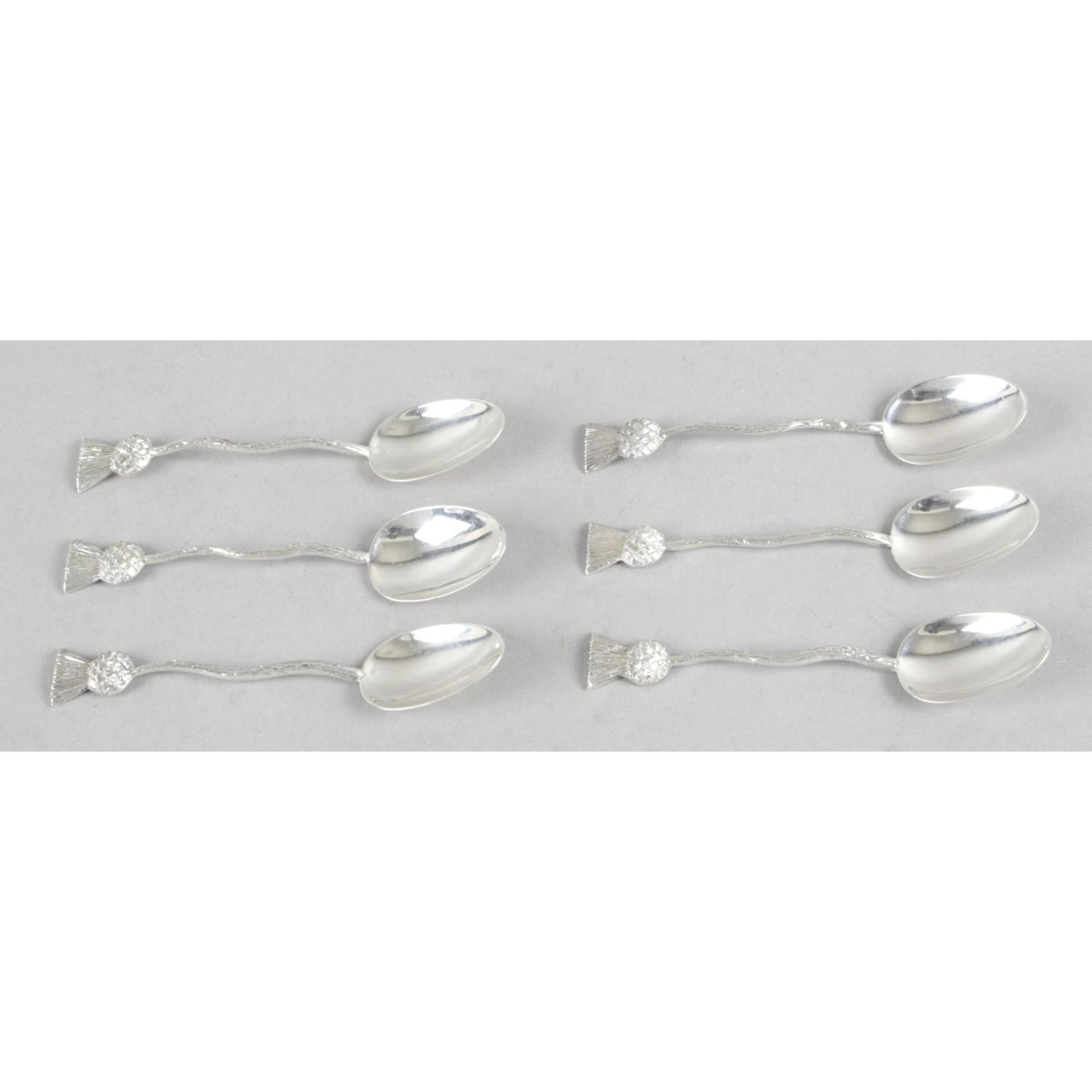 A set of six late Victorian silver coffee spoons,