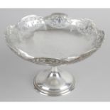 An early 20th century silver pedestal dish,