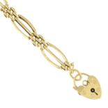 A 9ct gold fancy gate-link bracelet,