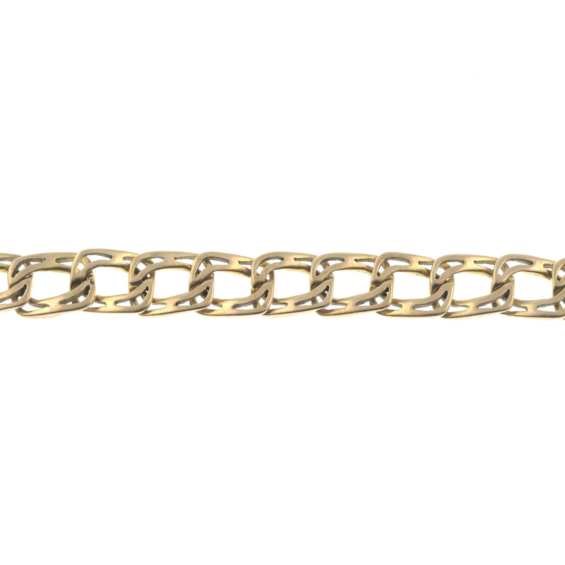 A 9ct gold fancy curb-link bracelet.