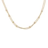 An 18ct gold brilliant-cut diamond highlight 'The London Collection' two-row necklace.