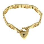 A 9ct gold fancy-link bracelet,