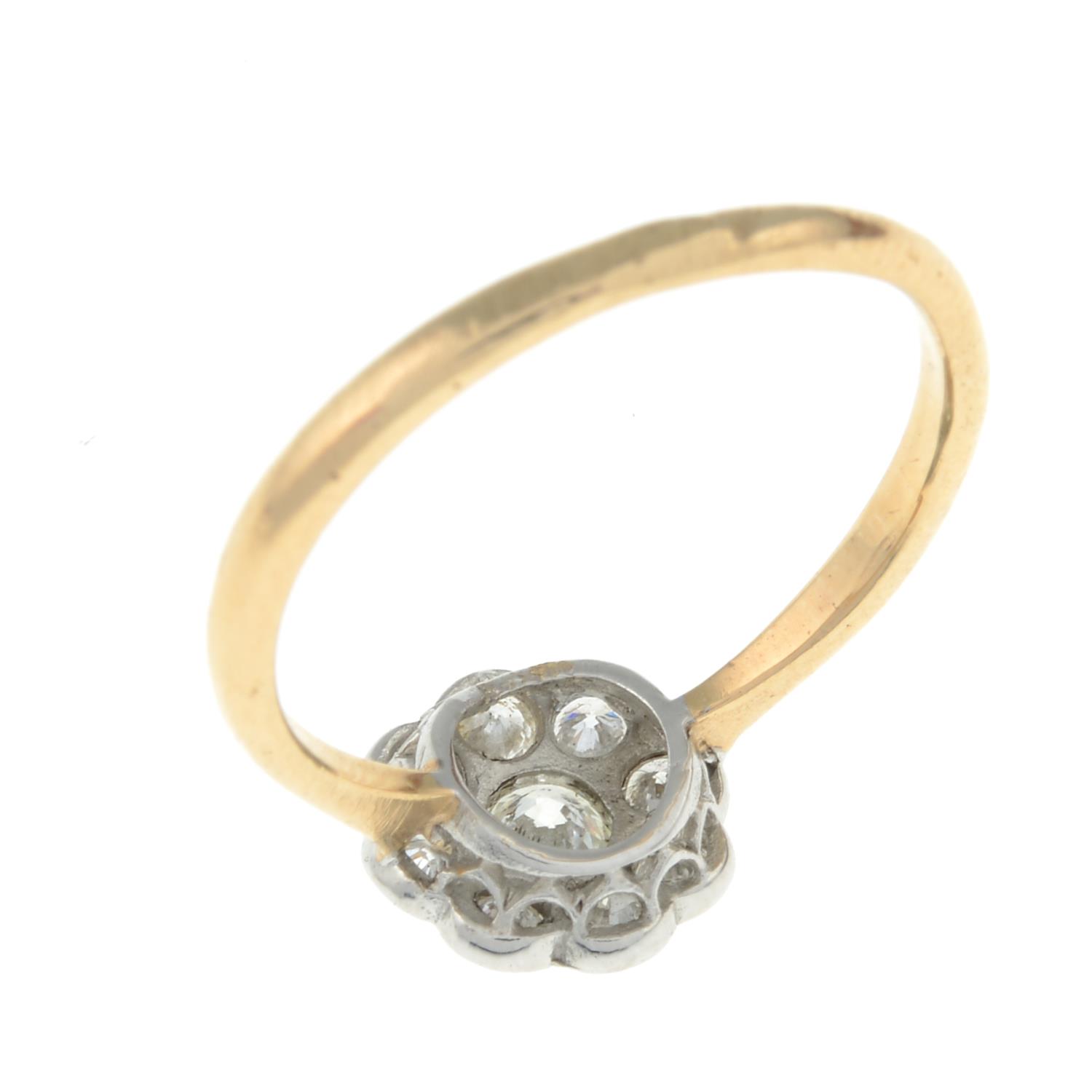 A diamond floral cluster ring.Estimated total diamond weight 0.45ct, - Image 3 of 3