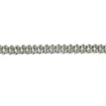 A diamond bracelet.Estimated total diamond weight 2cts.