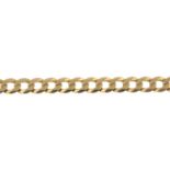 A 9ct gold curb-link bracelet.Hallmarks for 9ct gold.