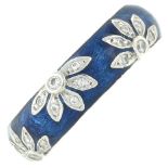 A diamond and enamel dress ring, by Hidalgo.