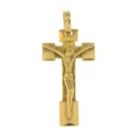 A crucifix pendant.