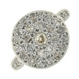 A 9ct gold diamond dress ring.Estimated total diamond weight 1.35cts.