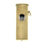 A 9ct gold cigar cutter, by Rostfrel.Import marks for 9ct gold.