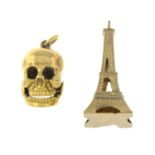 9ct gold Eiffel Tower charm,