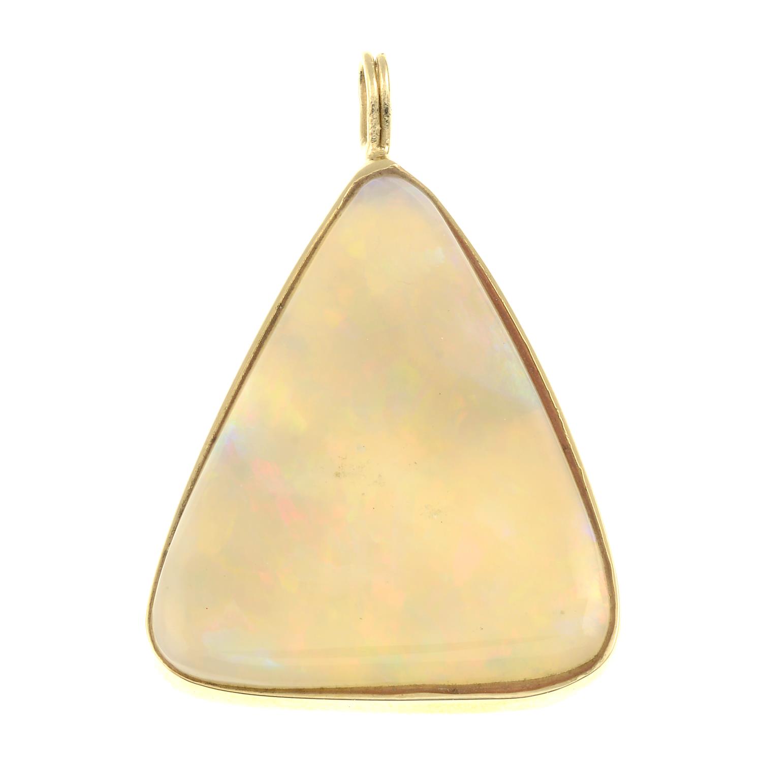 An opal pendant.