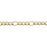 A 9ct gold fancy-link bracelet, with lobster clasp.Hallmarks for 9ct gold.