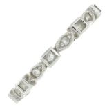 A diamond full eternity ring.Estimated total diamond weight 0.25ct.