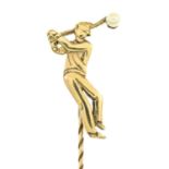 A stickpin, designed to depict a golf player,