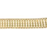 A 9ct gold fancy-link bracelet.Import marks for 9ct gold.