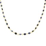 A sapphire necklace.