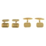 1960s 9ct gold cufflinks,