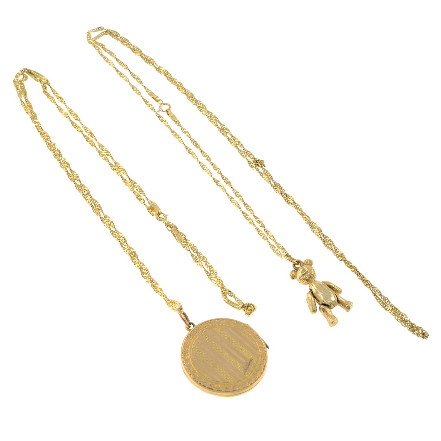 9ct gold teddy bear pendant, - Image 2 of 2