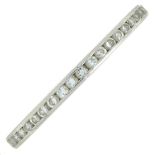 A diamond full eternity ring.Estimated total diamond weight 0.40ct.