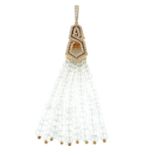 An 18ct gold rock crystal and brilliant-cut diamond 'The London Collection' pendant,