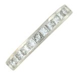 A diamond half eternity ring.Estimated total diamond weight 0.80ct.