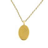 A 9ct gold locket pendant, with chain.Pendant with hallmarks for London, 1972.