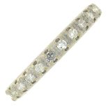 A diamond full eternity ring.Estimated total diamond weight 0.40ct.