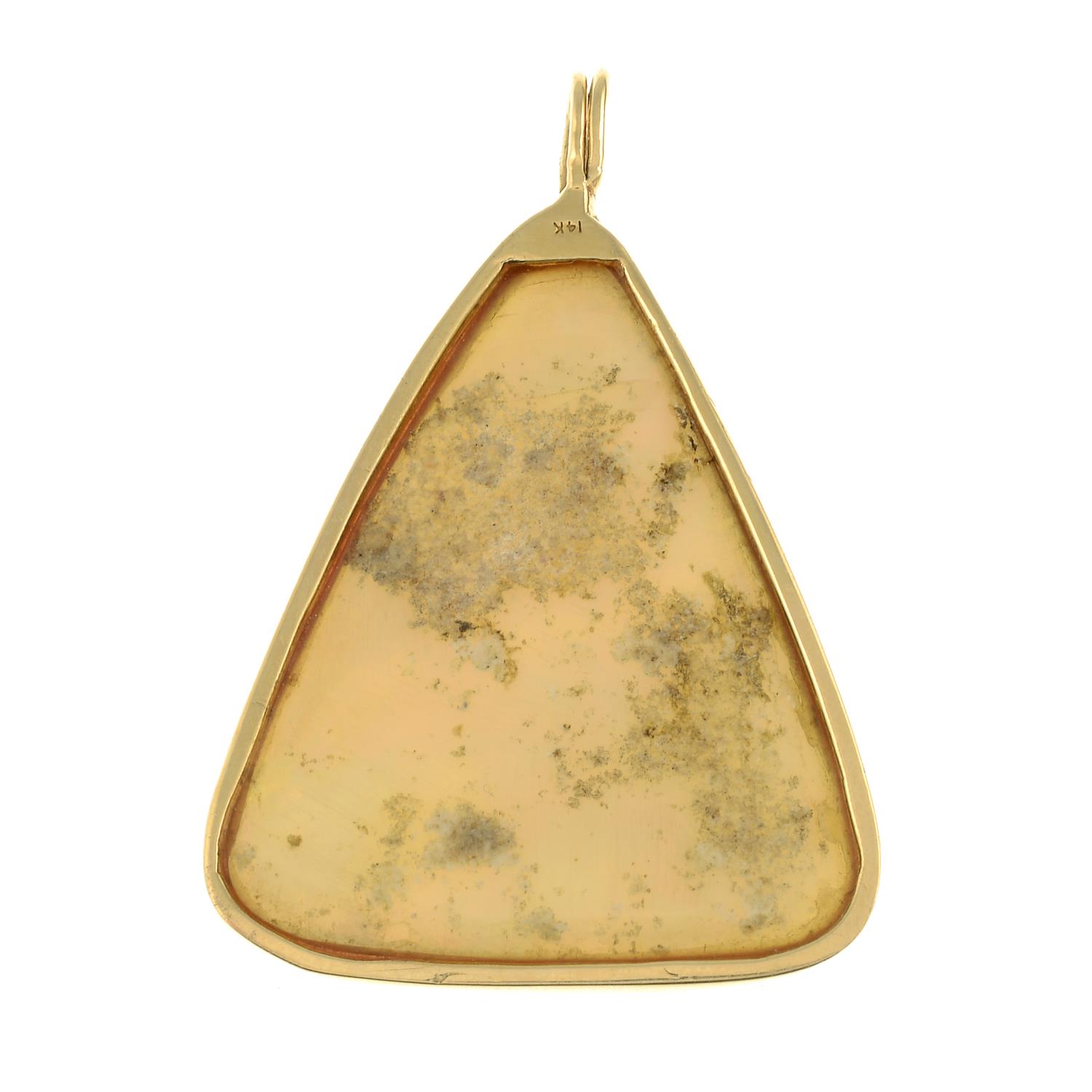 An opal pendant. - Image 2 of 2