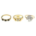 9ct gold diamond claddagh ring,