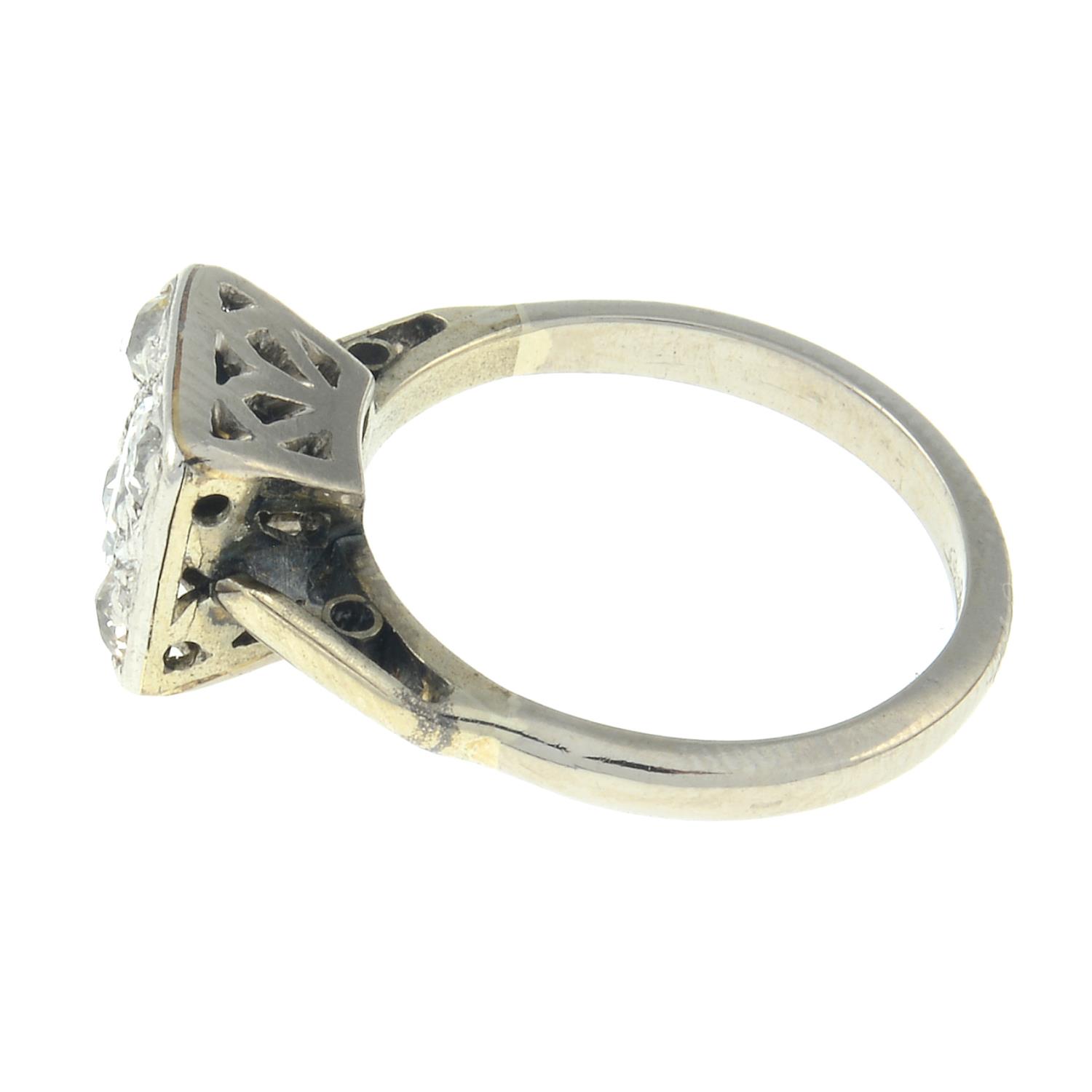 A vari-cut diamond cluster ring.Principal diamond estimated weight 0.20ct, - Image 2 of 4