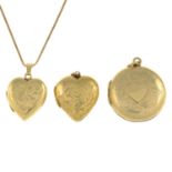 9ct gold heart-shape locket pendant,