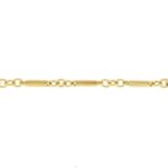 An 18ct gold fancy-link bracelet.Hallmarks for 18ct gold.