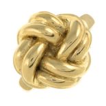 A 9ct gold knot ring.Hallmarks for Birmingham.Ring size M.