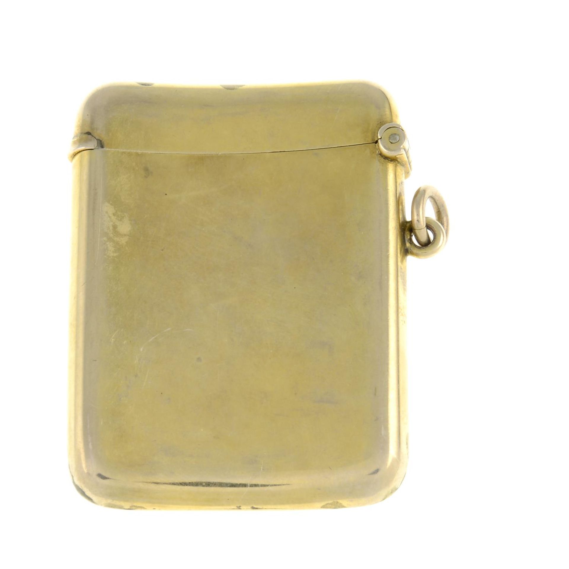 A vesta case.Stamped 9CT. - Bild 2 aus 2