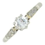 A diamond single-stone ring,