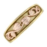 A 9ct gold 'Tree of Life' bi-colour ring, by Clogau.Maker's marks for Clogau.