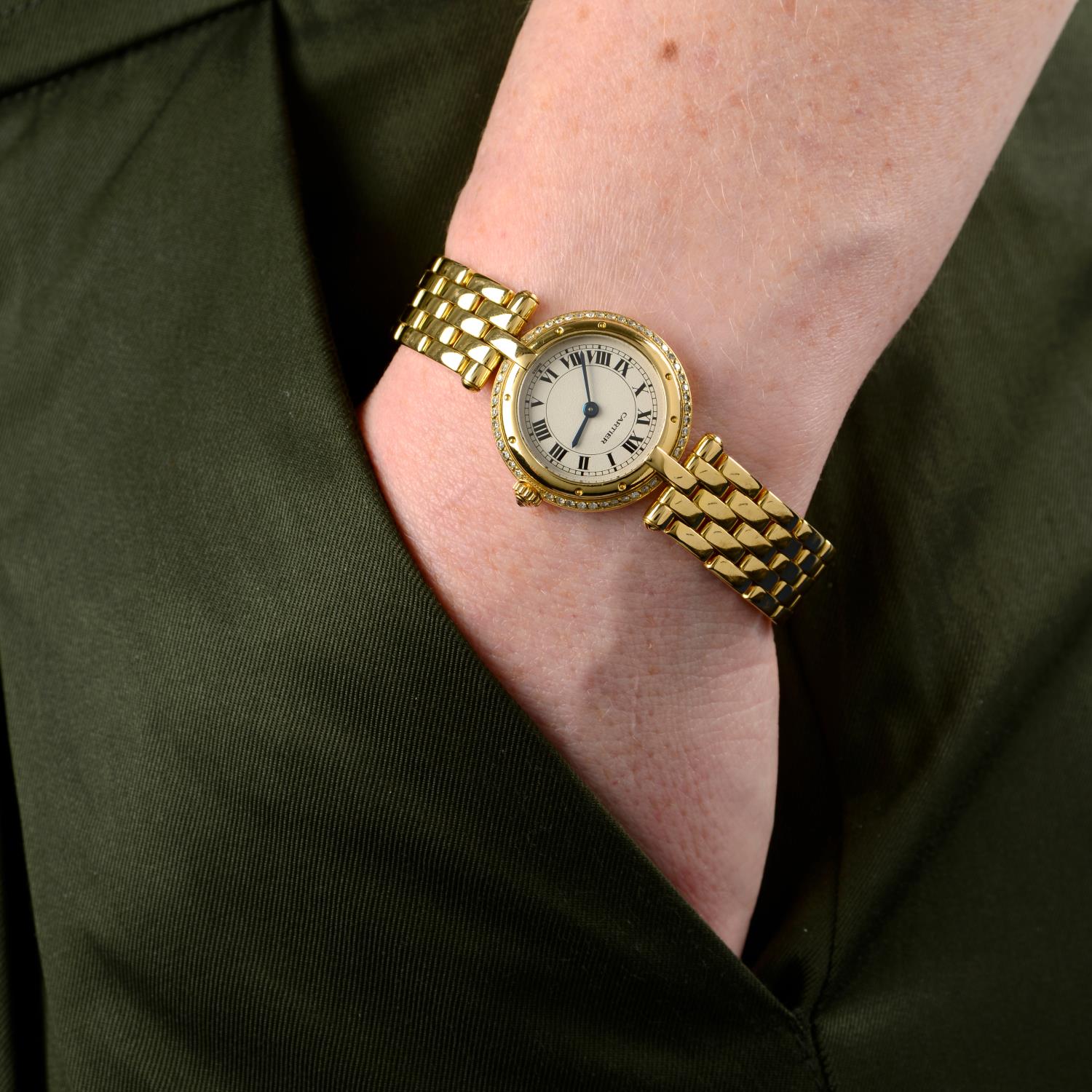 CARTIER - a lady's Panthère Vendome bracelet watch. - Image 5 of 5
