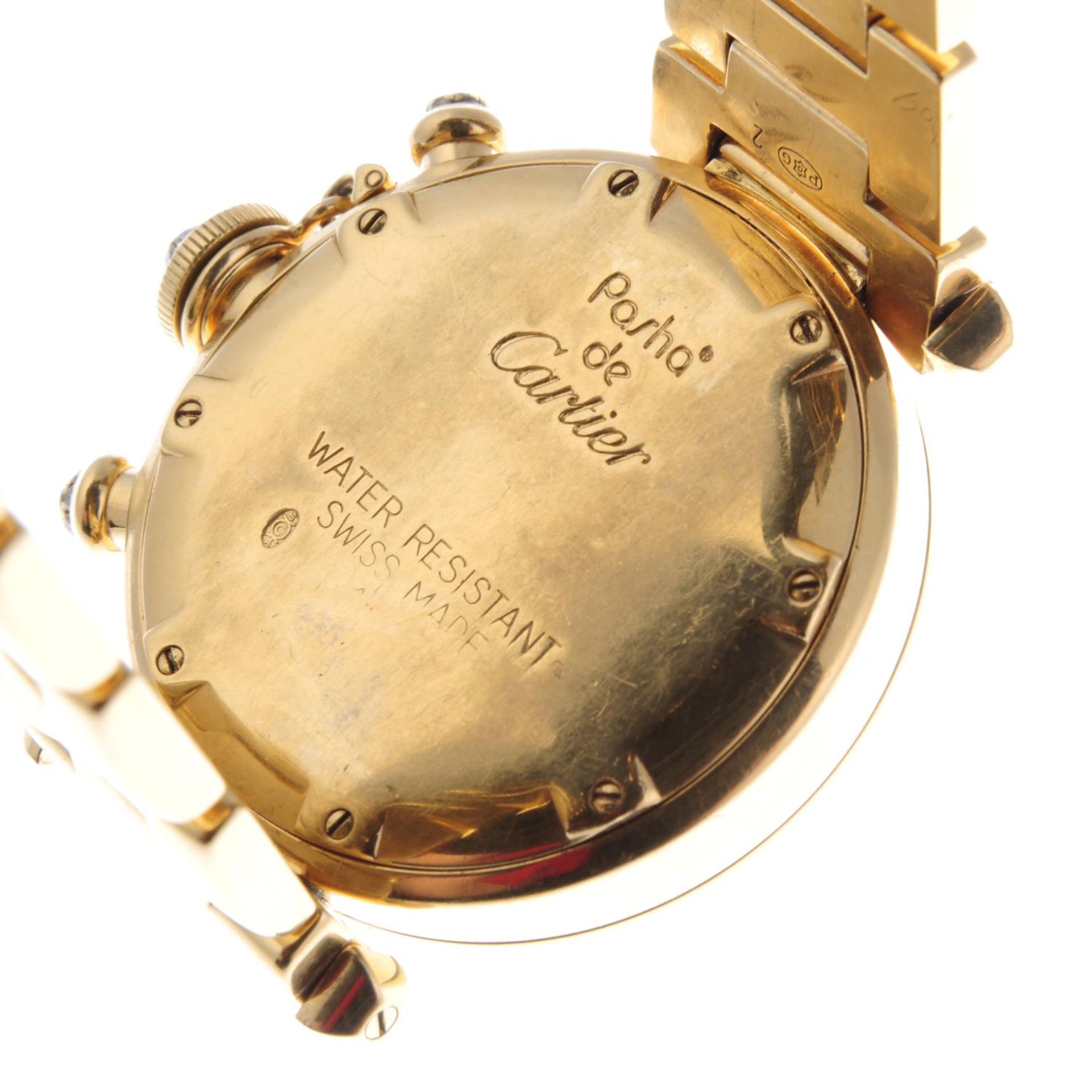 CARTIER - a Pasha chronograph bracelet watch. - Bild 5 aus 7