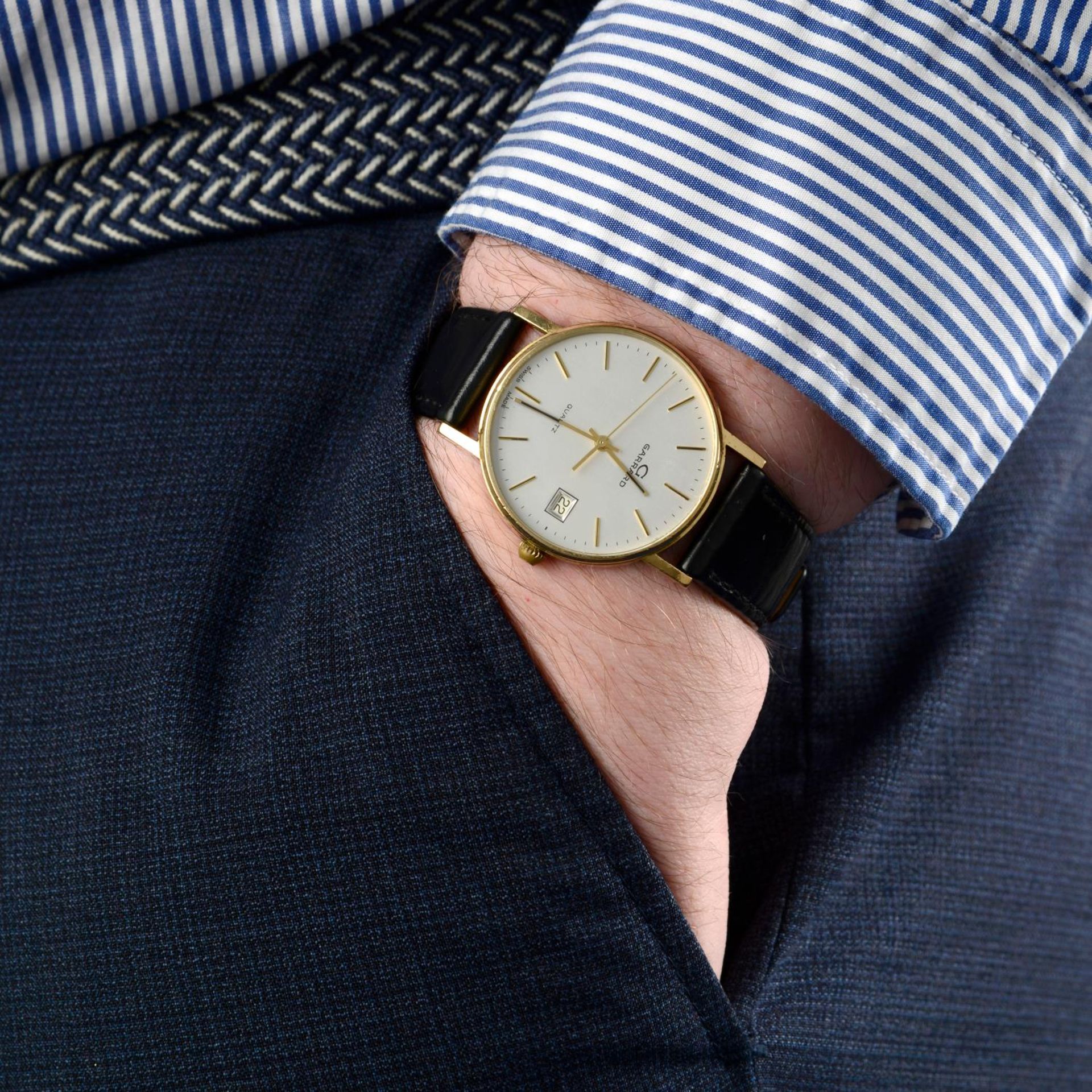 GARRARD - a gentleman's wrist watch. - Image 6 of 6