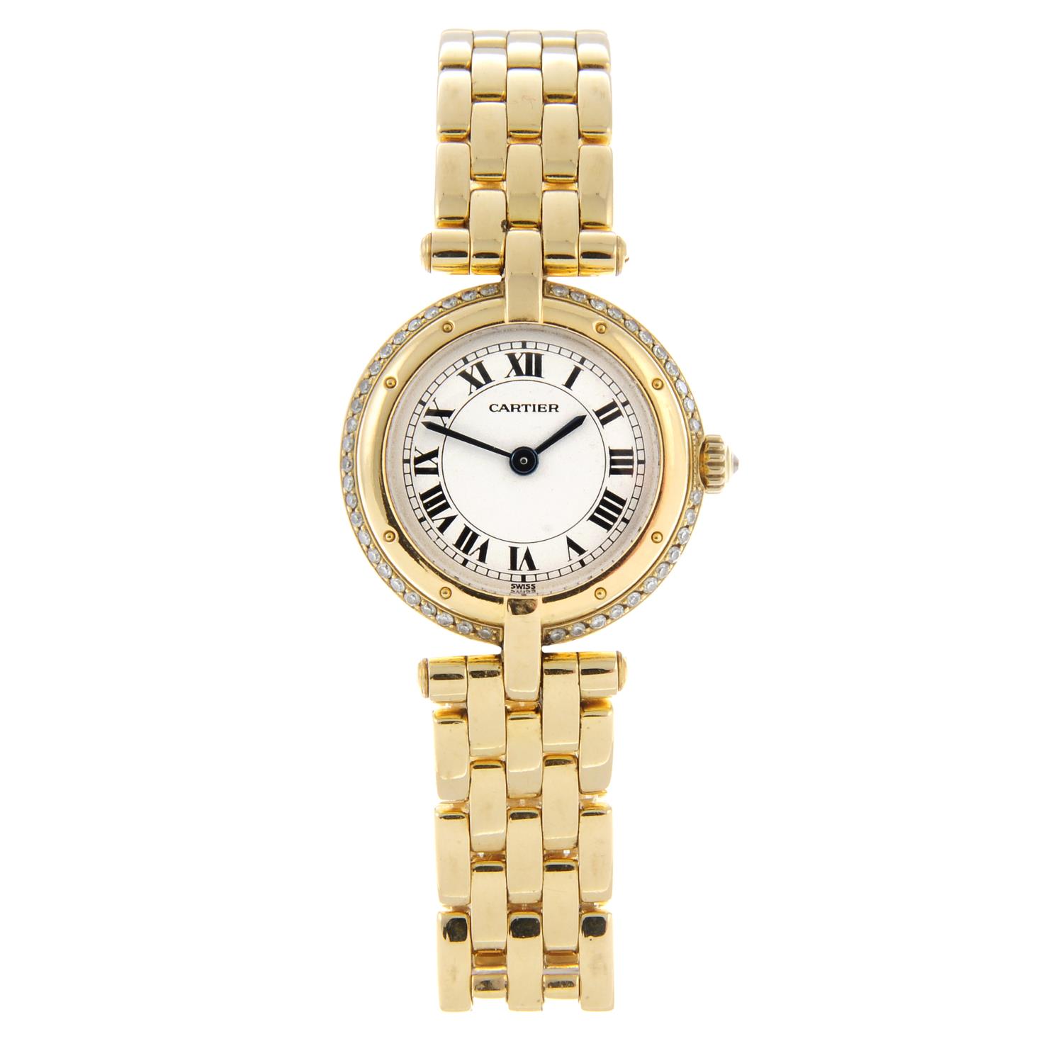 CARTIER - a lady's Panthère Vendome bracelet watch.