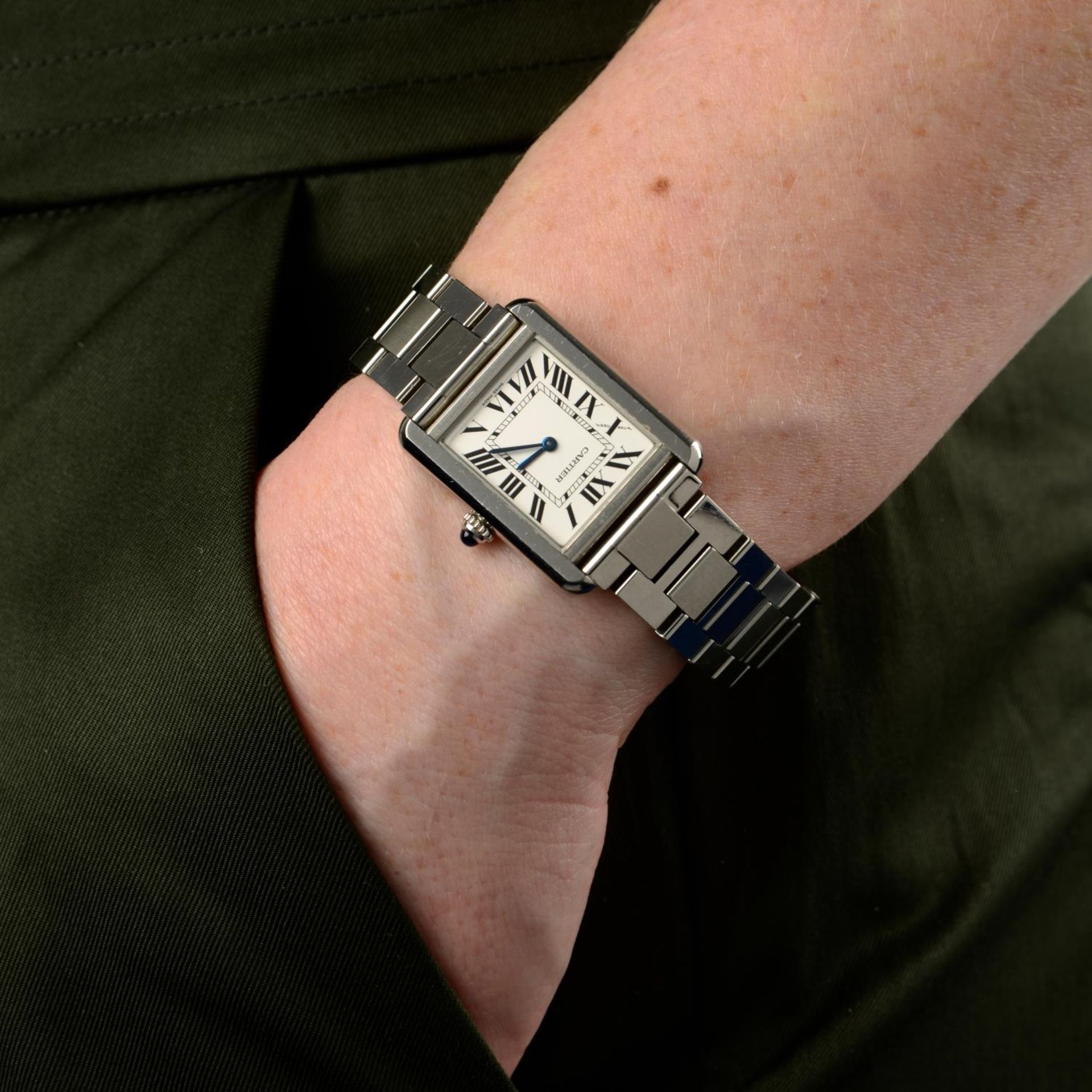 CARTIER - a lady's Tank Solo bracelet watch. - Image 5 of 5