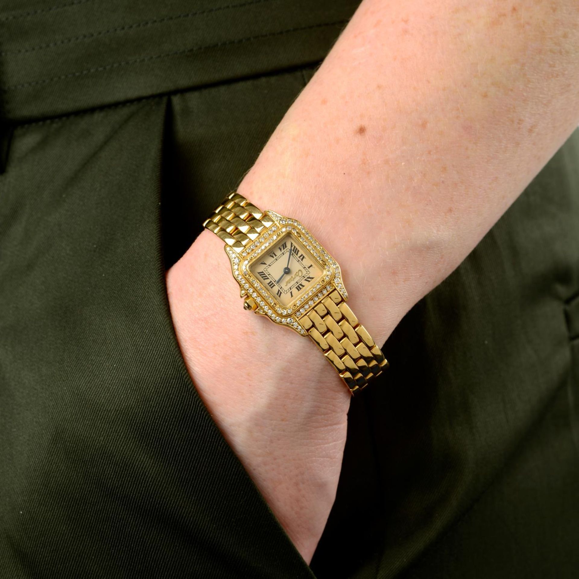 CARTIER - a lady's Panthère bracelet watch. - Image 5 of 5