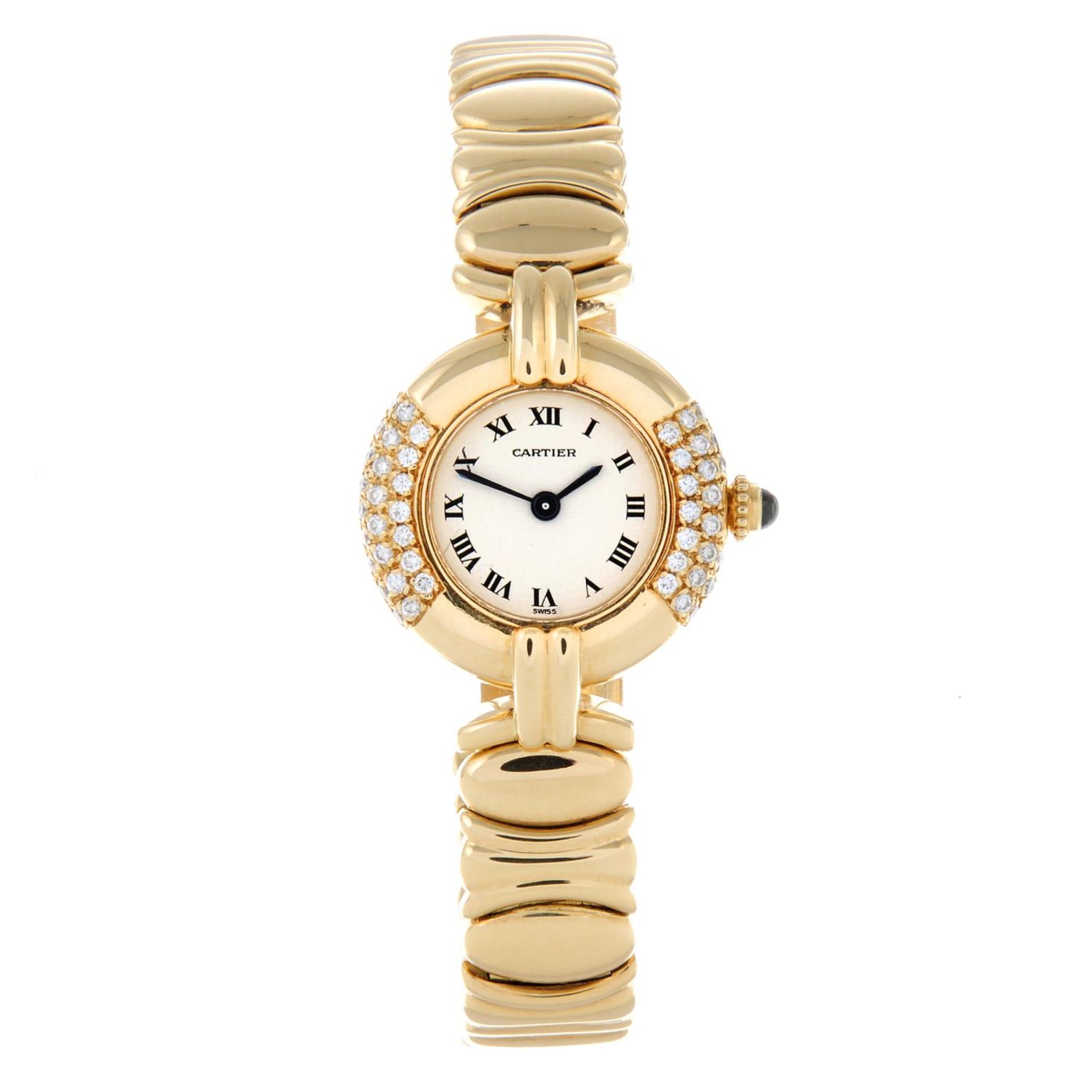 CARTIER - a lady's Colisee bracelet watch.