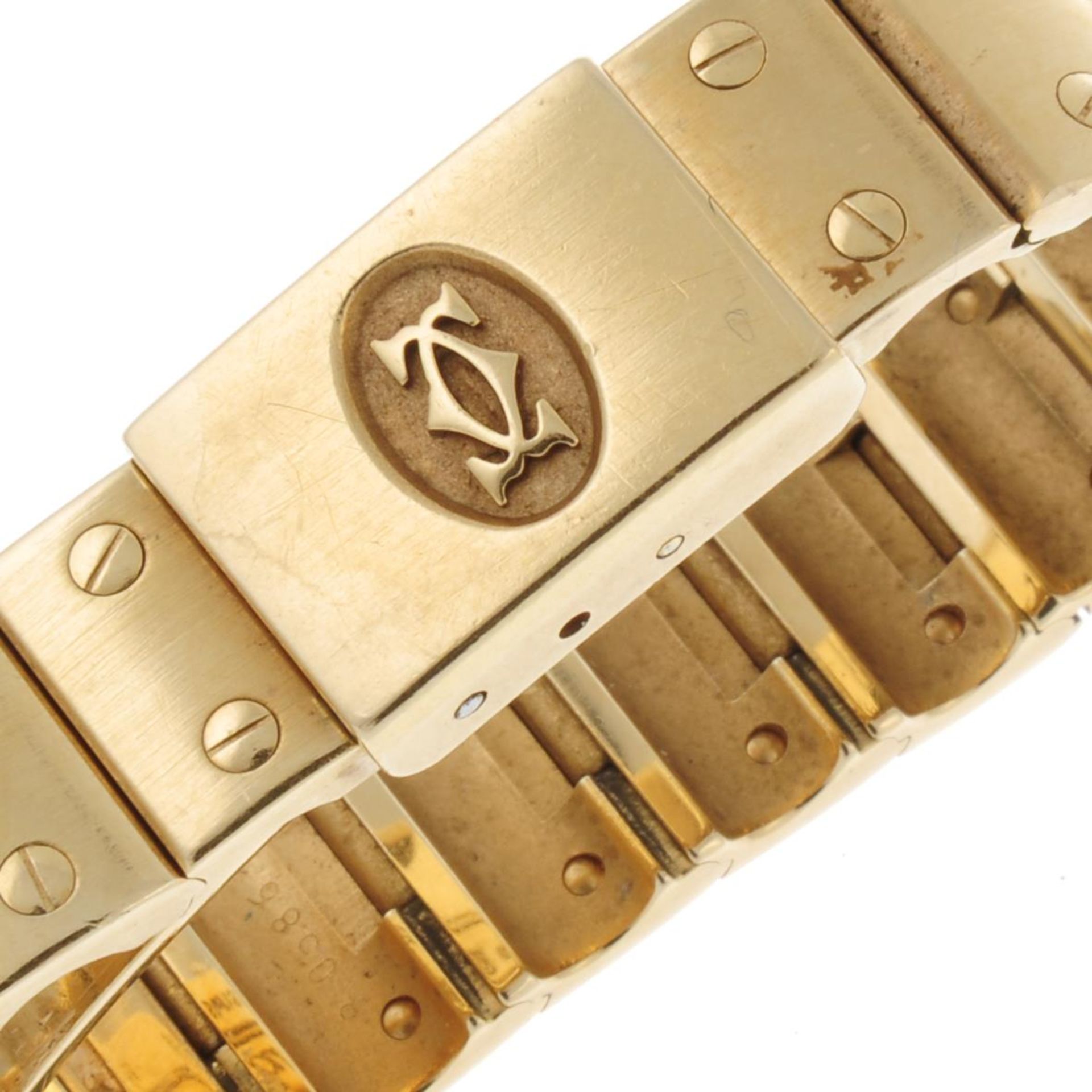 CARTIER - a lady's Santos bracelet watch. - Image 2 of 5