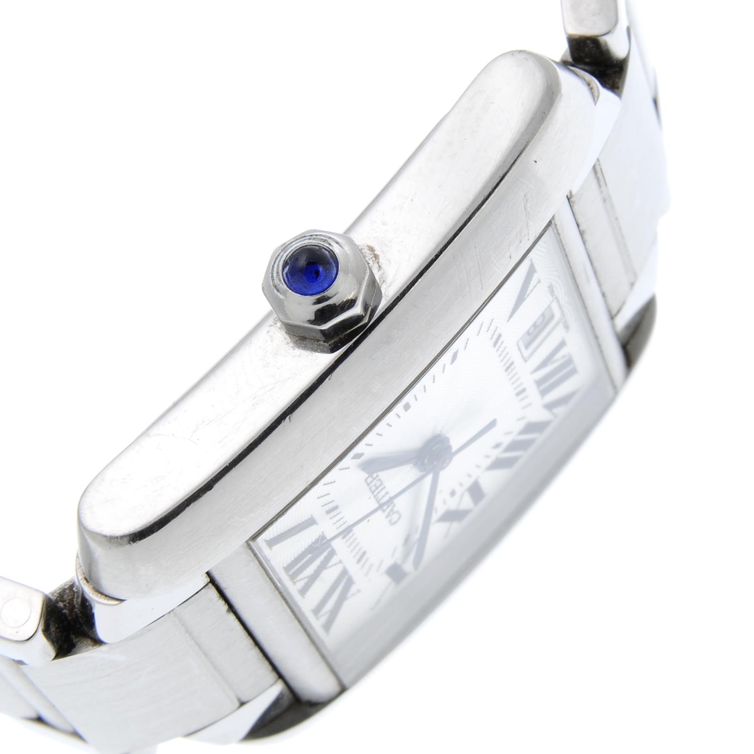 CARTIER - a gentleman's Tank Francaise bracelet watch. - Image 3 of 5