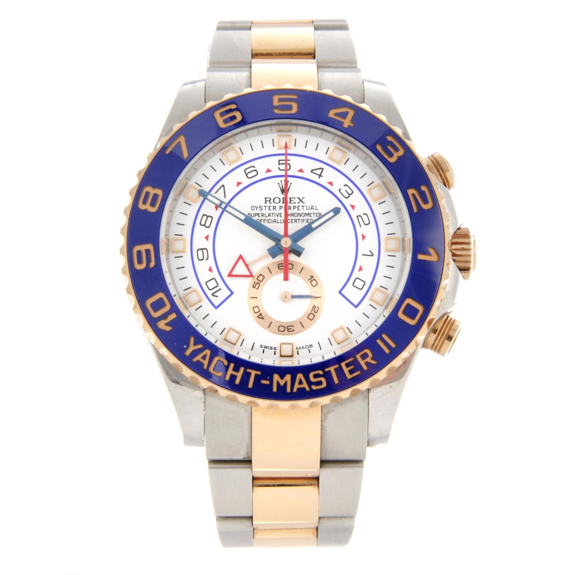 CURRENT MODEL: ROLEX - a gentleman's Oyster Perpetual Yacht-Master II bracelet watch.