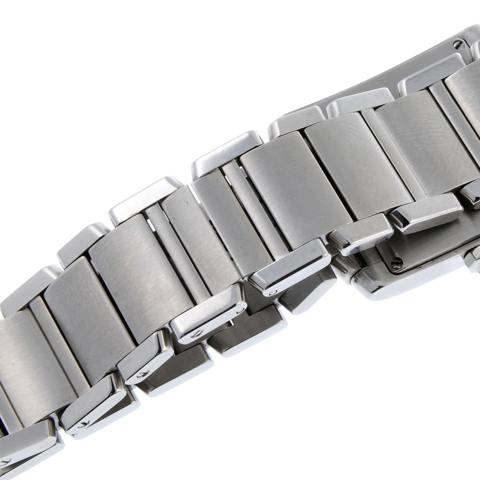 CARTIER - a mid-size Tank Francaise bracelet watch. - Image 2 of 4